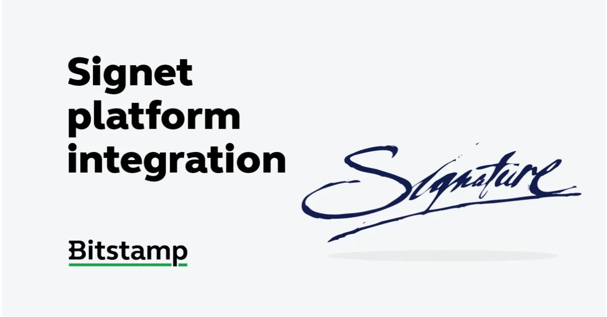 Bitstamp integrates Signet™ by Signature Bank