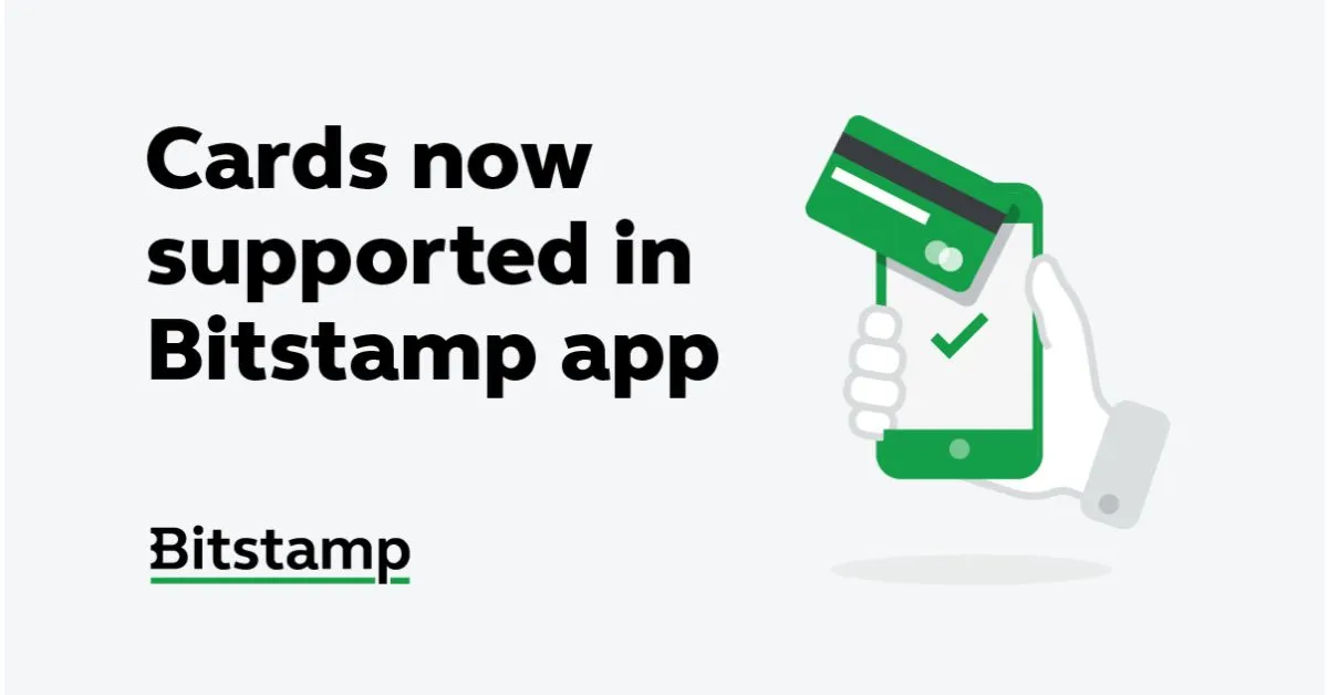 The Bitstamp app now features instant card purchases