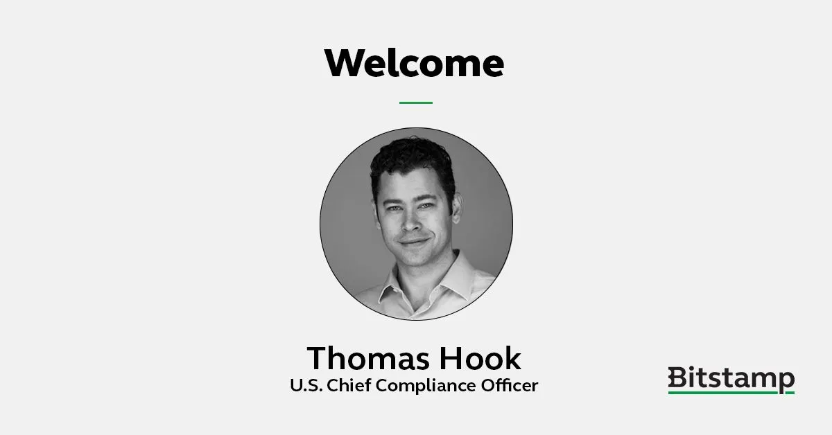 Thomas Hook joins Bitstamp as U.S. Chief Compliance Officer