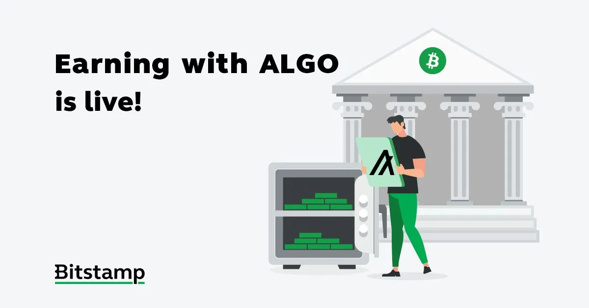 You can now start earning rewards with ALGO via Bitstamp Earn Staking