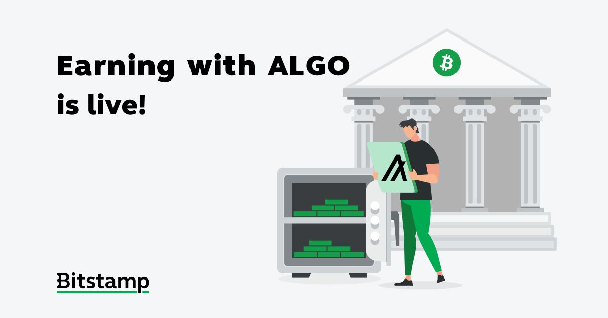 You can now start earning rewards with ALGO via Bitstamp Earn