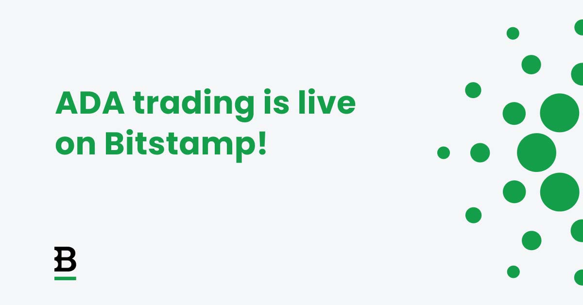 ADA has launched on Bitstamp! Want to bite off a chunk of it?