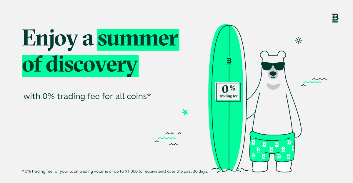 Bitstamp’s Summer of Discovery is underway with 0% trading fee for all coins!*